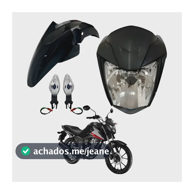 Frente Farol Paralama 2 Piscas Titan 160 2022 A 2024 Preto