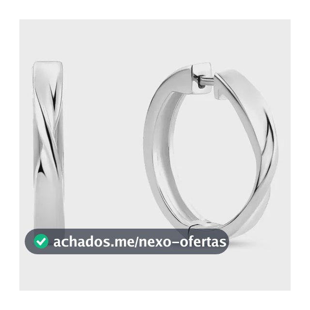 Argola Life Textura Torcido Em Prata 925, 21mm