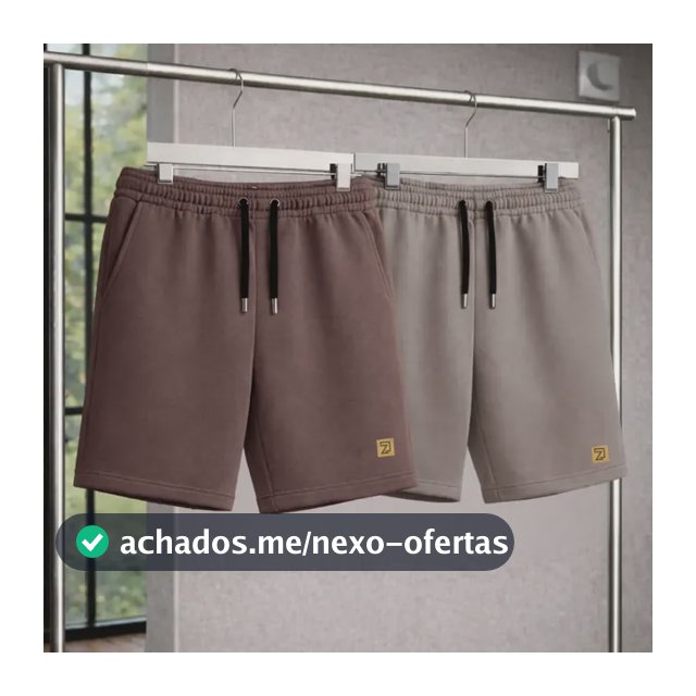 Kit 2 Bermuda Shorts Masculino Moletinho Curta