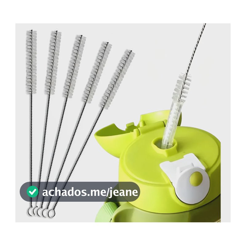 Escova Limpadora De Canudos Multifuncional, Limpeza De Tubos Branco