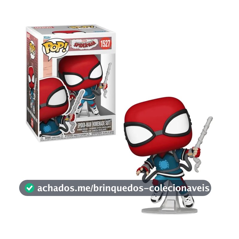 Boneco Funko Pop Homem Aranha Traje Caseiro Marvel Candide