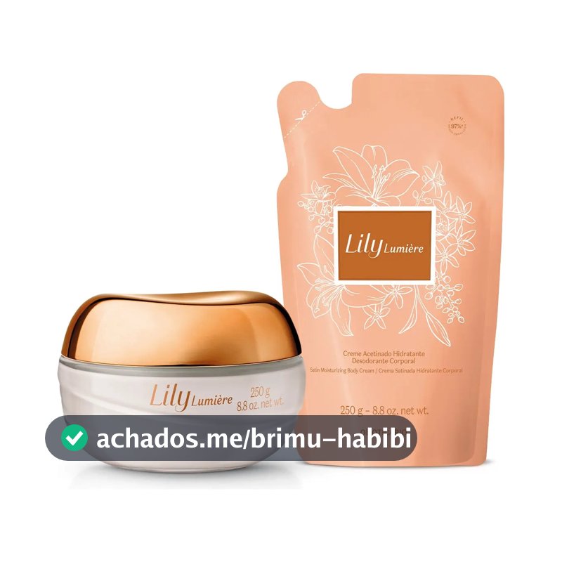 Kit Lily Lumière: Creme Hidratante Corporal 250g+ Refil 250g
