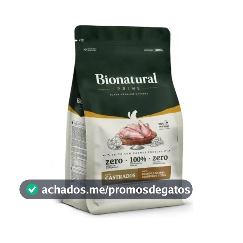 Ração Seca Para Gatos Bio Natural Adultos Frango 20kg