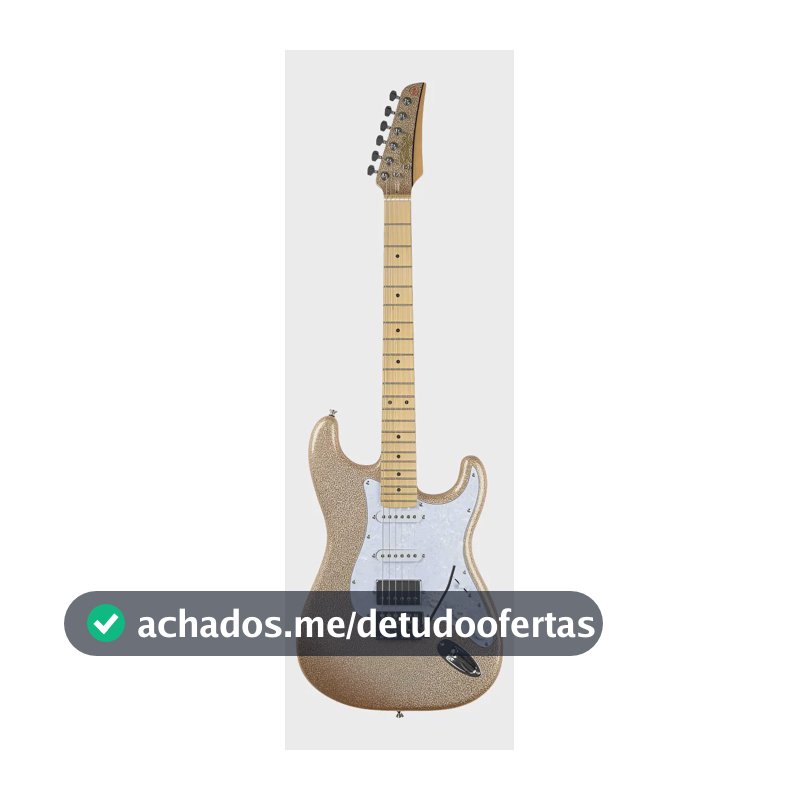 Guitarra Seizi Katana Musashi Fun Hss Cor Desert Gold Sparkle Orientação da mão Destro