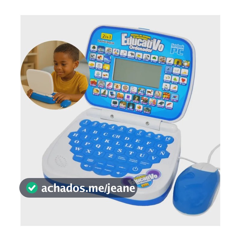 Laptop Infantil Brinquedo Educativo Interativo Inglês Atacarejo Kids
