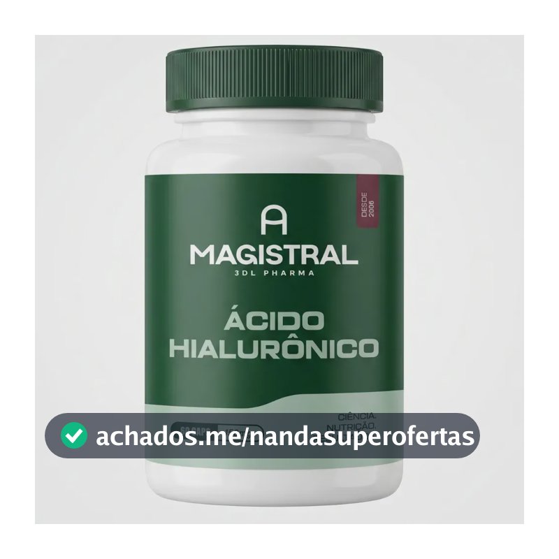 Ácido Hialurônico 150mg 60 Cápsulas Suplemento para Pele Beleza Estética Hidratação e Cuidados com a Pele Alta Qualidade Sem Sabor A Magistral 3DL