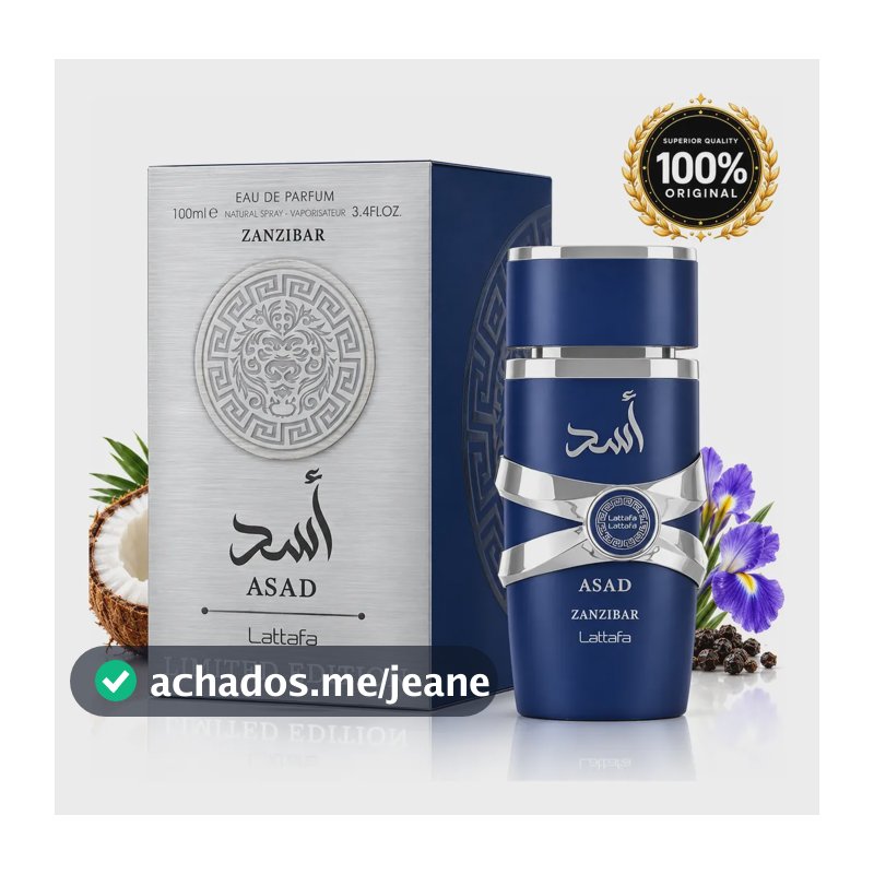 Perfume Masculino Árabe Asad Zanzibar Lattafa Original