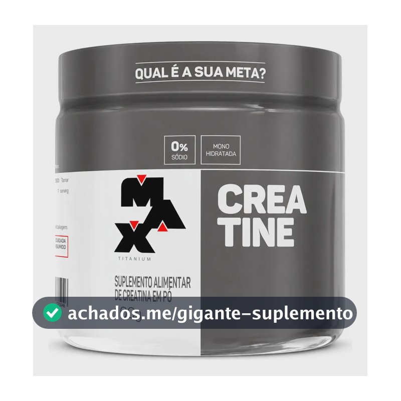 Creatina 100g Creatina Monohidratada Max Titanium Sem Sabor Alta Pureza