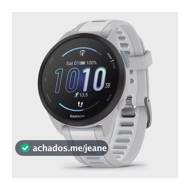 Relógio Garmin Forerunner 165 Music Cinza E Branco Gps 43mm Whitestone Preto