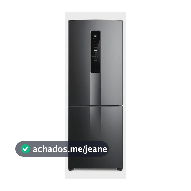 Geladeira Electrolux Frost Free Autosense Inverse Ib7b Cor Preto