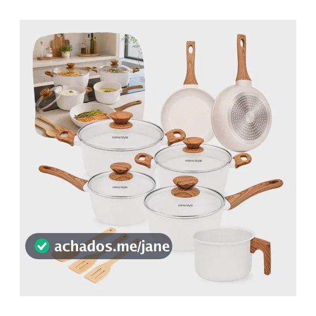 Jogo Panelas Cerâmica Mimo Style 10 Pçs Fundo Tripla Indução