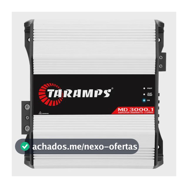 Módulo Taramps MD 3000.1 Mono 3000W RMS Classe D para Som Automotivo 2 Ohms