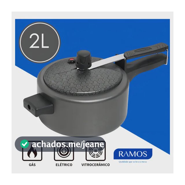 Panela De Pressão Antiaderente 2l Mini Pressionella Ramos Cor Grafite