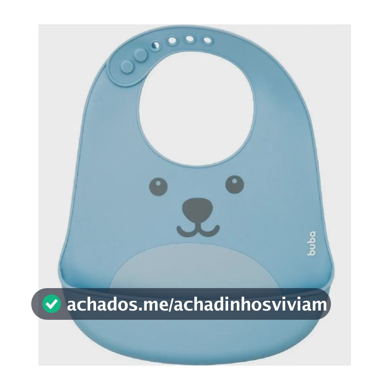 Babador De Silicone Gumy Com Pega Migalhas Azul Buba