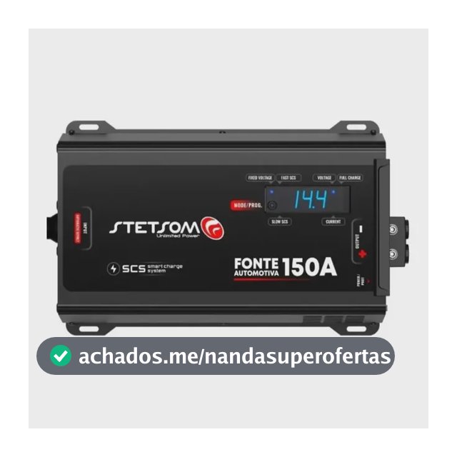 Fonte Carregador Stetsom Infinite 150a para Som Automotivo 12v Bivolt