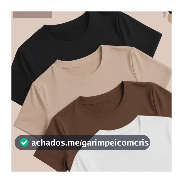 Kit 4 Blusas Feminina Suplex Estilosa T Shirt Básica Casual Preto + Branco + Marrom + Nude Liso G/gg (40-42)