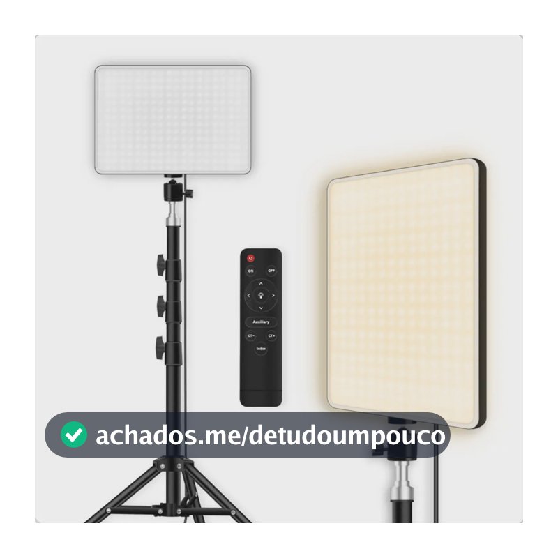 Ring Light LED Lumi de 33cm com Tripé 2,10m e Luz Ajustável para Maquiagem e Vídeos