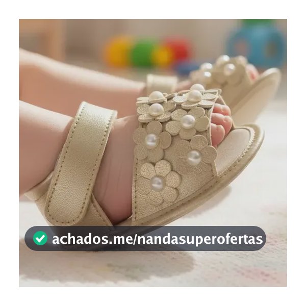 Sandalia Bebe Mania Menina Flor Verao Nude 31-05