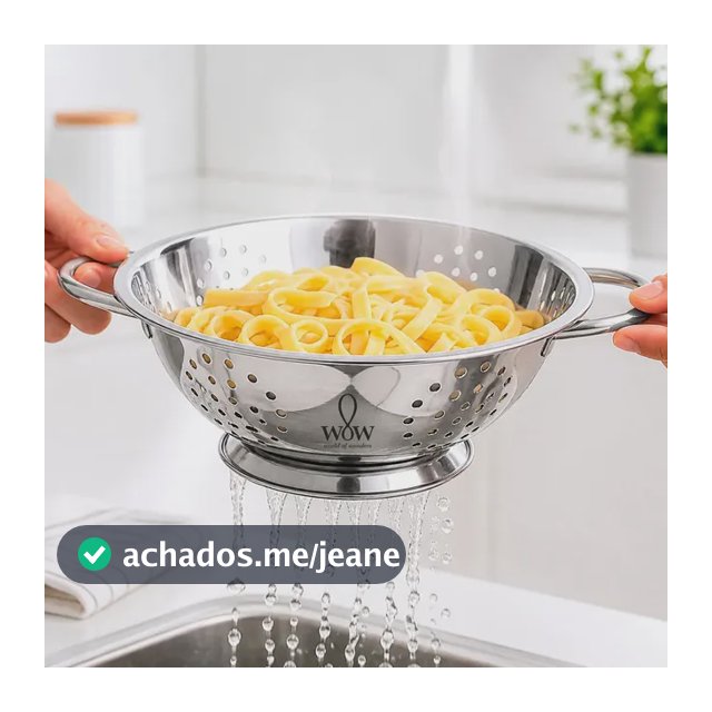 Escorredor De Macarrão Inox Lavador De Arroz Wow World Of Wonders