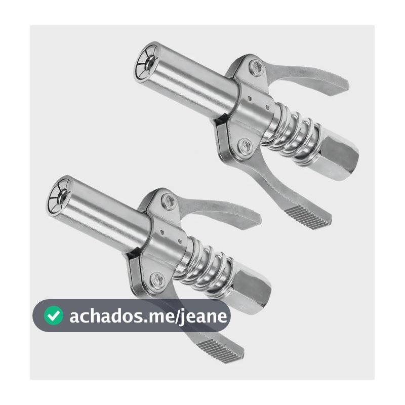 Kit 2 Bico Graxeiro Aplicador De Graxa Pistola Lubrificacao