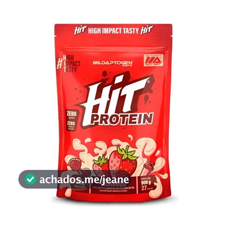 Hit Protein Whey 900g - Adaptogen Science Sabor Morango