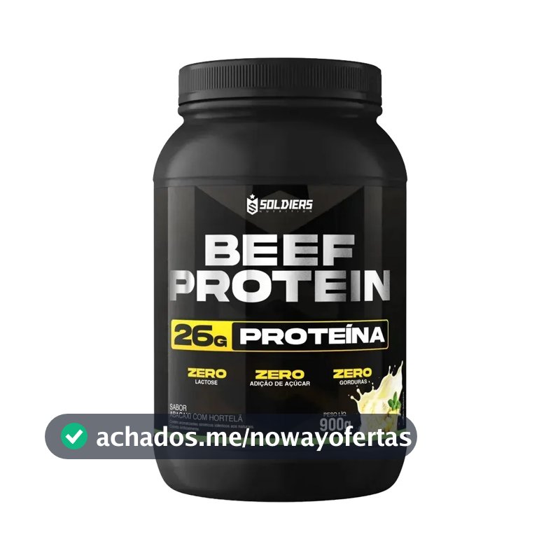 Proteína Beef Protein Zero Lactose Suplemento Alimentar Em Pó Abacaxi Com Hortelã 900g - Soldiers Nutrition