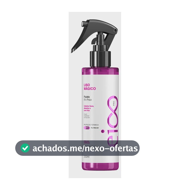 Eico Pro Spray Fluído Leave-in 0% Frizz Tratamento Liso Mágico Hidratação Brilho Proteção Térmica Filtro Solar 200ml