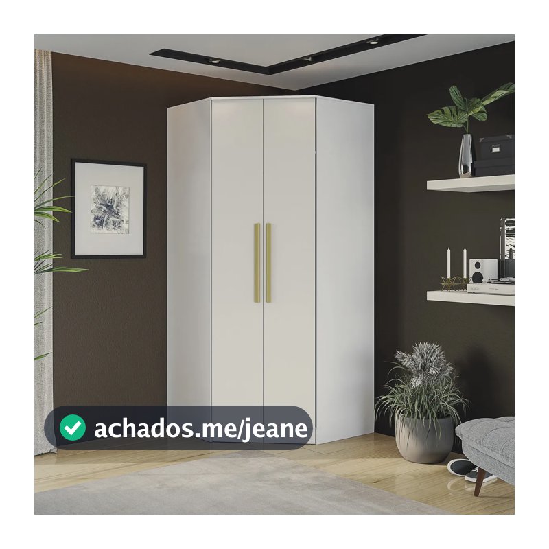 Guarda-roupa De Canto 2 Portas Kappesberg Adapt Branco
