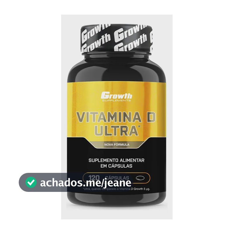 Vitamina D Ultra 120 Caps Growth Supplements Sem Sabor