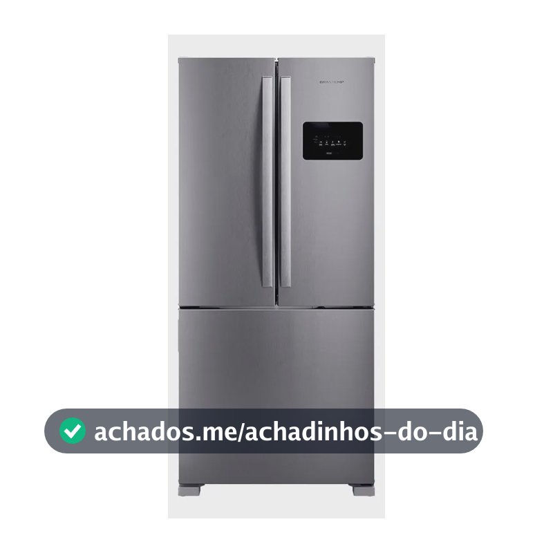 Geladeira Bro85mk 559L Frost Free French Door Brastemp Inox