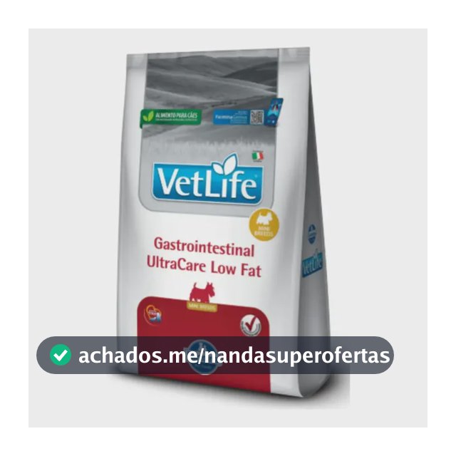 Ração VetLife Vet Life Natural Gastrointestinal UltraCare Low Fat Cães Pequenos Baixo Teor de Gordura 1.5 kg