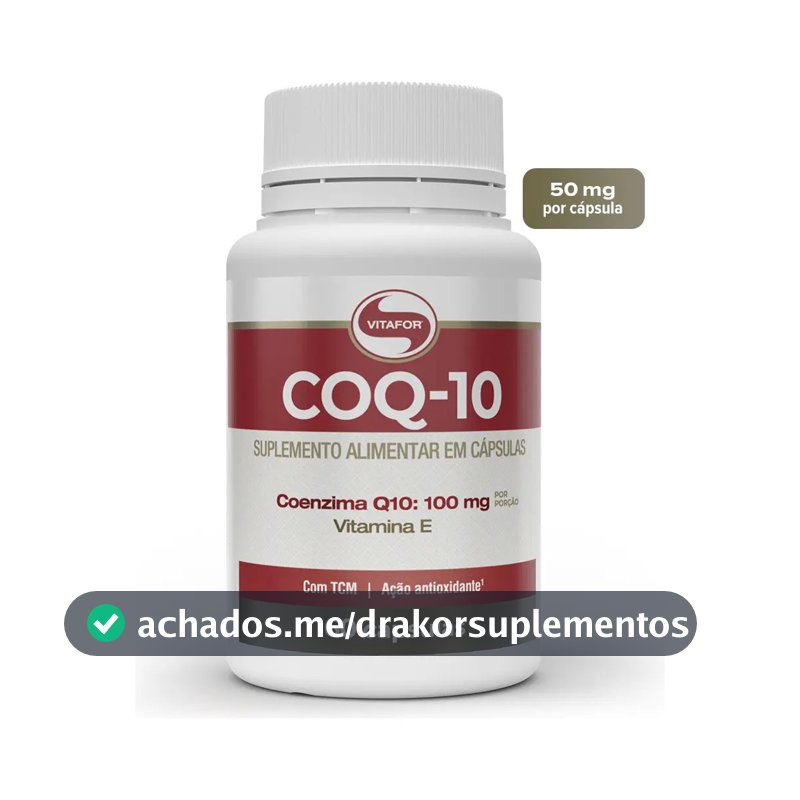 Coenzima Q10 Vitafor em cápsula Sem sabor