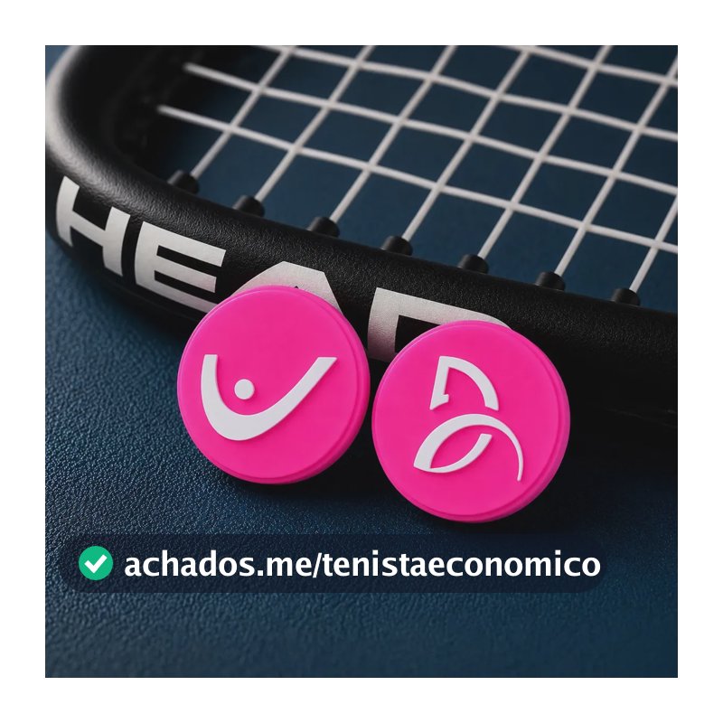 Antivibrador Damper Para Raquete De Tenis Head - 2 Unidades Rosa-chiclete Borrachinha para Corda