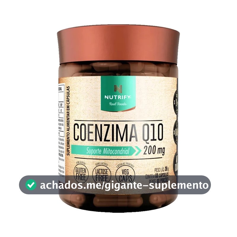 Coenzima Q10 200 Mg 60cps - Nutrify Sem Sabor