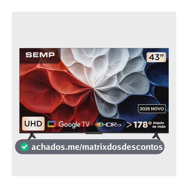 Semp Smart 4k 43  S62 Google Tv Wi-fi Bt Hdmi 2.1 Hdr10+