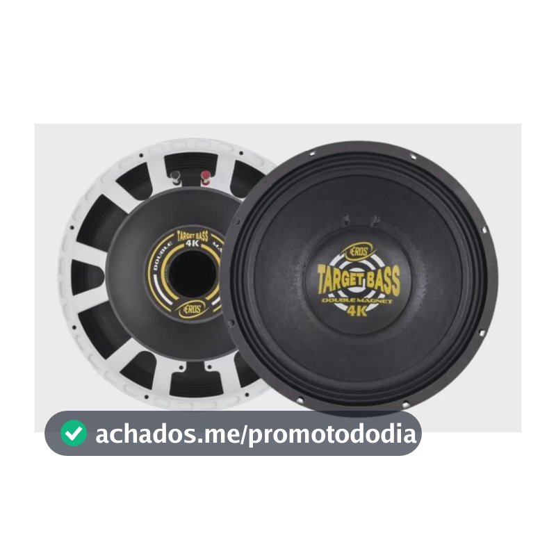 Woofer Eros 2000 Rms Target Bass 4.0 15 Polegadas Target 4k Branco