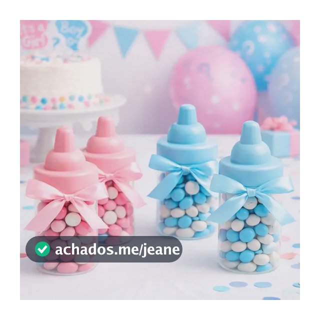 Mini Mamadeira Lembrancinha Chá Revelação - 50 Unidades