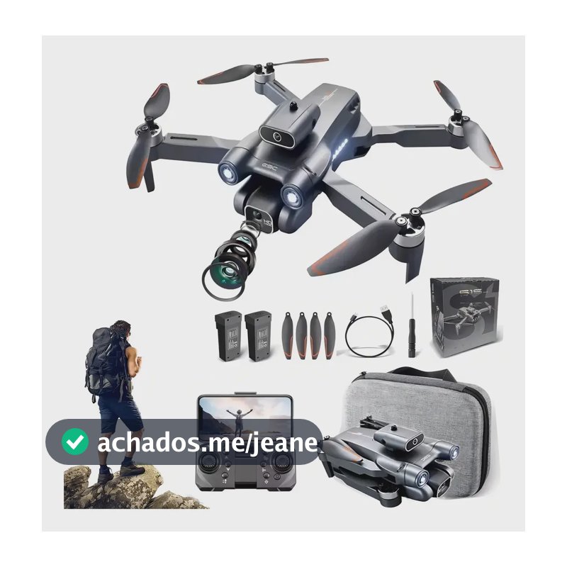 Drone Profissional S1S MAX Com Câmera 4K e Wi-Fi Dobrável para Exterior