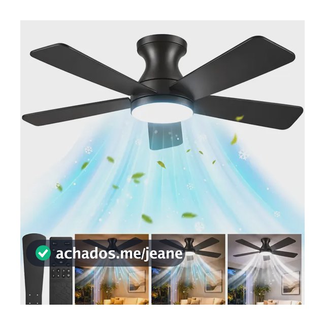 Ventilador De Teto 42  Luz Led Controle Remoto 6 Velocidades