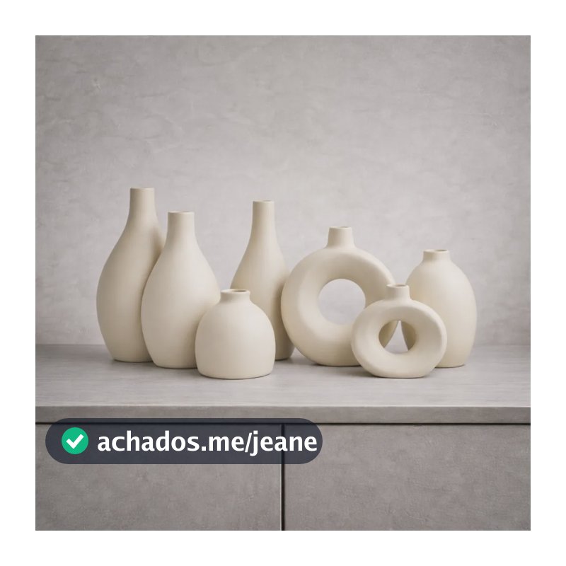Conjunto De Vasos Decorativo Enfeite Decorativo Em Cerâmica Nude Kit Bojudo/donuts/parduplo