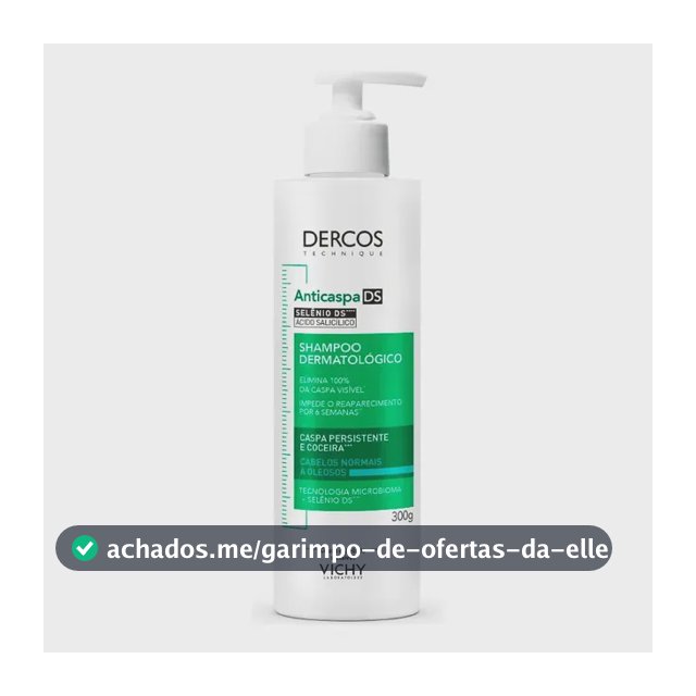 Shampoo Anticaspa Cabelos Normais a Oleosos, Dercos DS Vichy, 300g