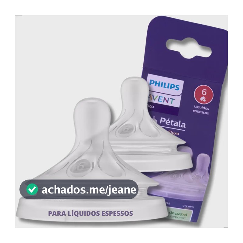 Bico Mamadeira Avent Pétala 3.0 6m+ N°6 Líquidos Espessos