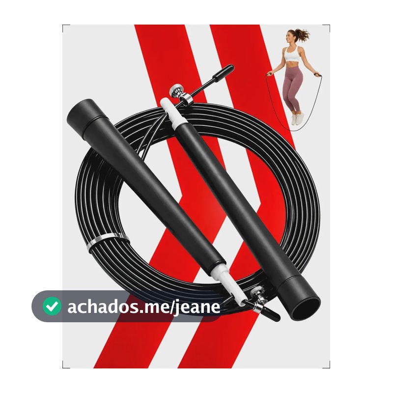 Corda De Pular Speed Rope Cross Rolamento Fit Cabo Aço Sortida
