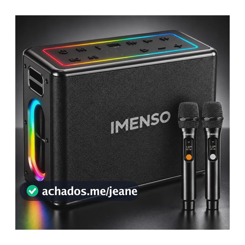 Caixa De Som Portátil Bluetooth Imenso X32 120w Ipx4 C/ 2mic Cor Preto