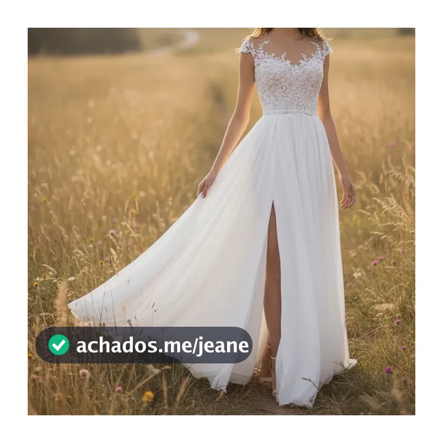Novo Vestido De Noiva Feminino De Renda Chiffon Vestido De H