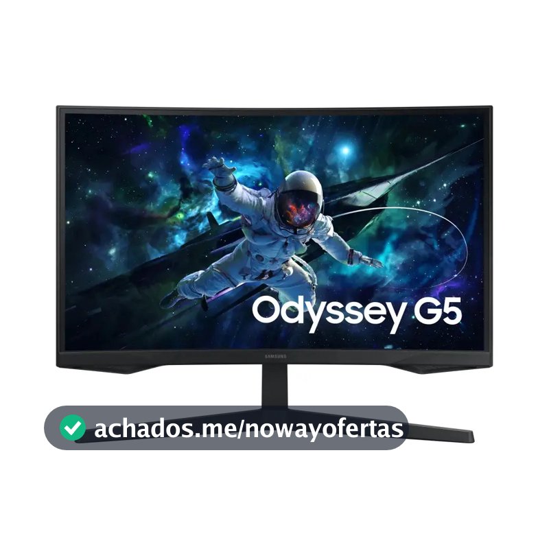 Monitor Gamer Samsung Odyssey G5, 27 , Qhd, 165hz Cor Preto