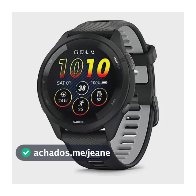 Relógio Smartwatch Garmin Forerunner Music 265 Amoled Preto/cinza