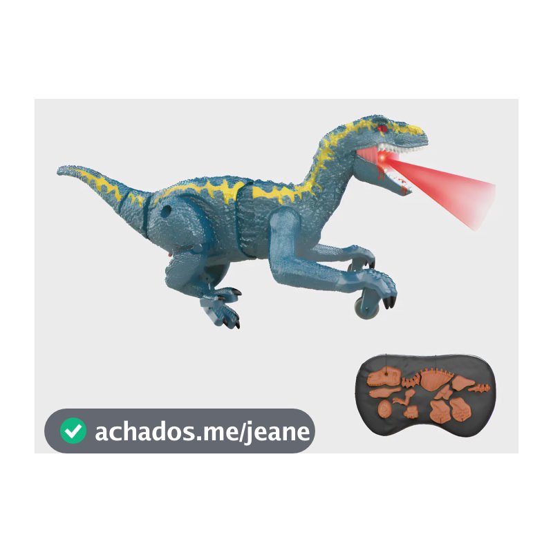 Dinossauro de Brinquedo c/ Controle Anda Emite Som Maxi Toys