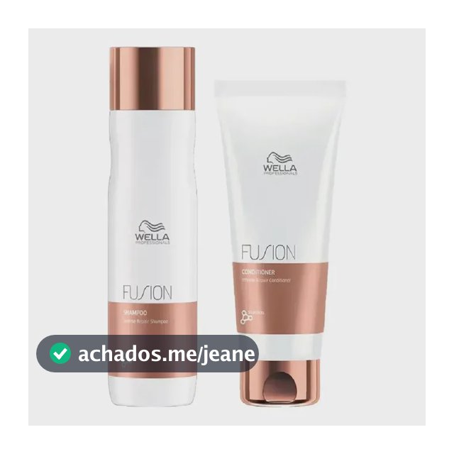 Kit Home Care Fusion - Shampoo 250ml + Condicionador 200ml - Wella Profissional