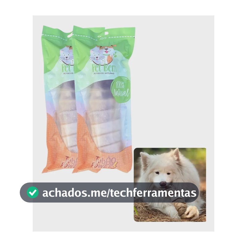 Mordedor Natural Cães Desidratado Petbem Traqueia Pele 2un